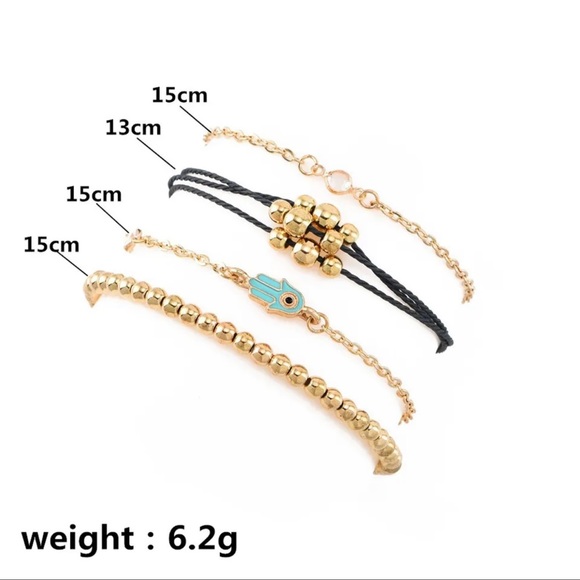 3/$30 NEW! Hamsa Hand Bracelet Boho Multi Cute Dainty Simple - Picture 3 of 3
